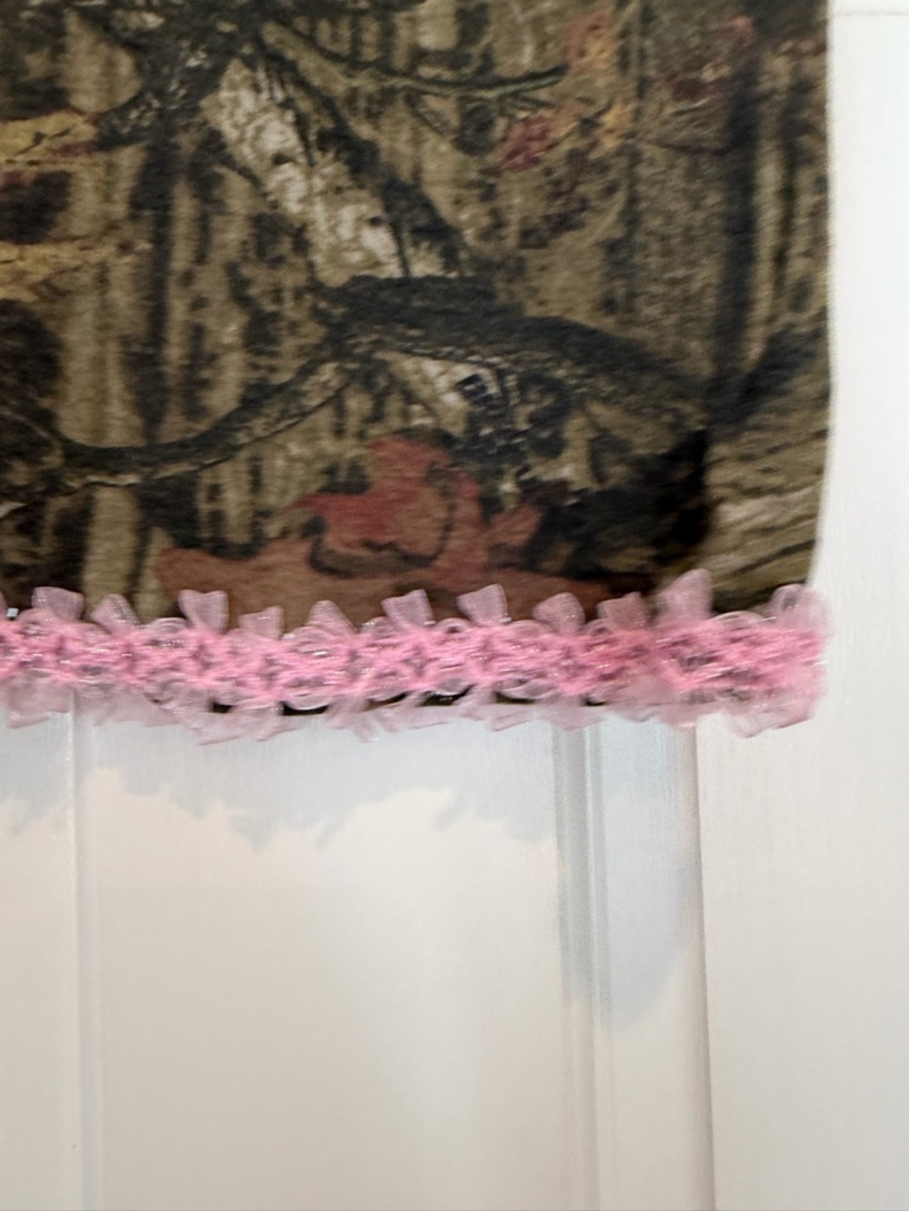 Mossy Oak Upcycled One of Kind Camo Tank Top with Pink Trim - Picture 3 of 4